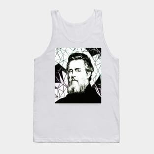 Herman Melville Black and White Portrait | Herman Melville Artwork 4 Tank Top